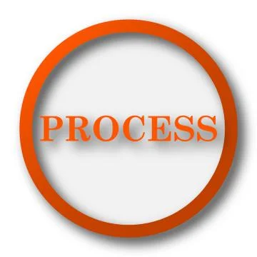 Process icon. Internet button on white background.. Illustrazione stock