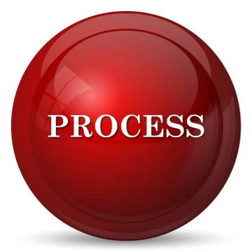 Process icon. Internet button on white background.. Illustrazione stock