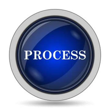 Process icon. Internet button on white background.. Illustrazione stock