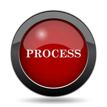Process icon. Internet button on white background.. Illustrazione stock