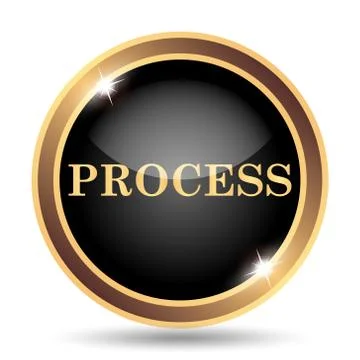 Process icon. Internet button on white background.. Stock Illustration