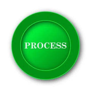 Process icon. Internet button on white background.. Illustrazione stock
