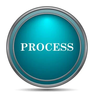 Process icon. Internet button on white background.. Illustrazione stock