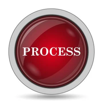 Process icon. Internet button on white background.. Illustrazione stock