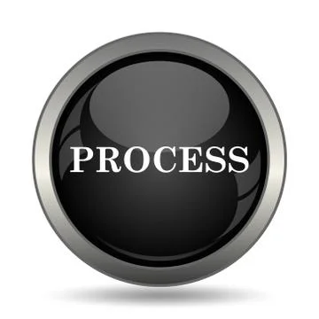 Process icon. Internet button on white background. . Stock Illustration