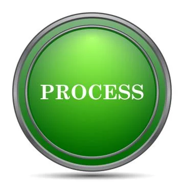 Process icon. Internet button on white background.. Illustrazione stock