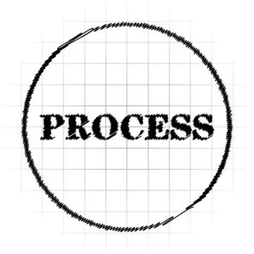 Process icon. Internet button on white background.. Illustrazione stock