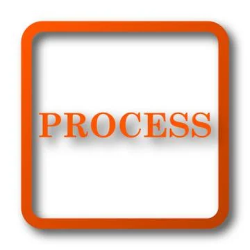 Process icon. Internet button on white background.. Illustrazione stock