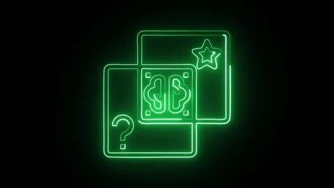 Process Icon Isolated on Black Background, Neon Flow Line Motion Graphic An.. Video stock 327667179
