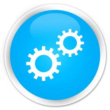 Process icon premium cyan blue round button Illustrazione stock