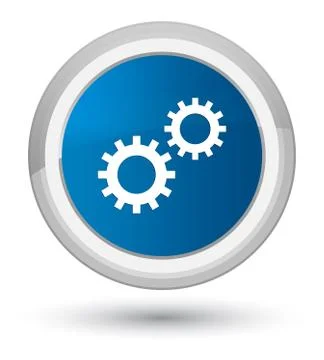 Process icon prime blue round button Stock Illustration