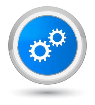 Process icon prime cyan blue round button Stock Illustration