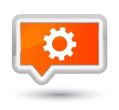 Process icon prime orange banner button Stock Illustration