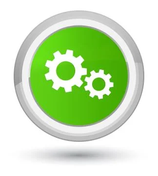 Process icon prime soft green round button Stock Illustration
