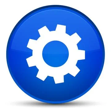 Process icon special blue round button Stock Illustration