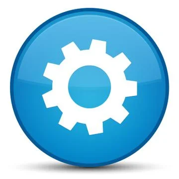 Process icon special cyan blue round button Stock Illustration