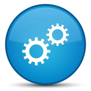 Process icon special cyan blue round button Stock Illustration