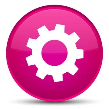 Process icon special pink round button Illustrazione stock