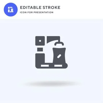 Process icon vector, filled flat sign, solid pictogram isolated on white, log Stock Illustration