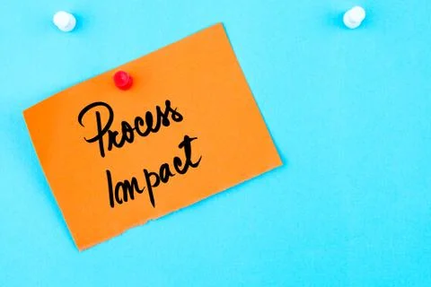 Process Impact written on orange paper note Stock Photos