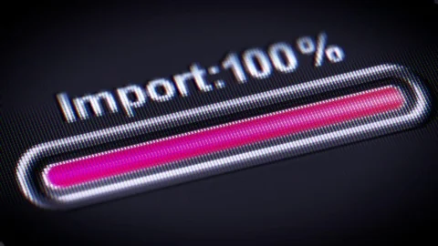 Process of Import on a screen. Stock Footage 73831140