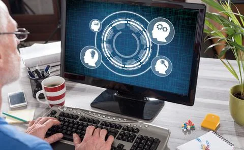Process improvement concept on a computer Stock Photos