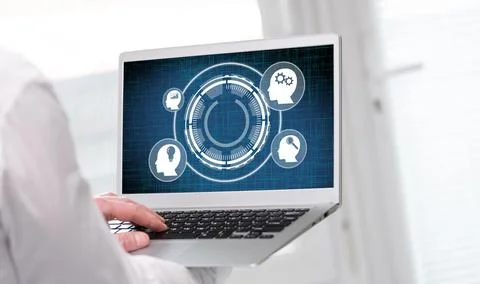 Process improvement concept on a laptop screen Stock-Fotos