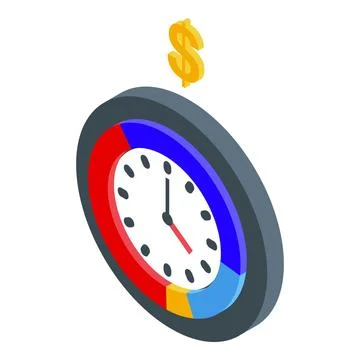 Process increase self icon isometric vector. Economy marketing Stock Illustration