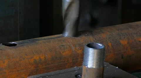 Process Of Increasing Of Tube Diameter With Drill 스톡 동영상 61752949