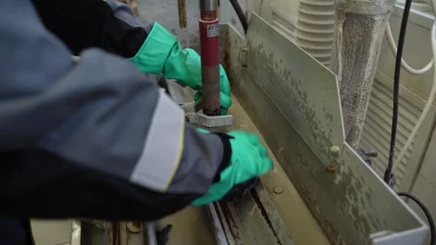 The Process of Industrial Equipment Maintenance Effectively and Reliably In Video stock 300786367