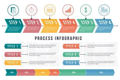 Process infographic Stock Illustration