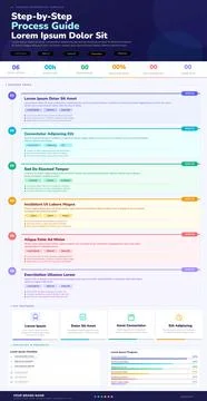 Process Infographic Template Vector for Workflow and Timeline Design Illustrazione stock