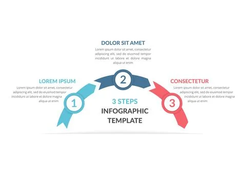 Process Infographics - 3 Steps Stock Illustration