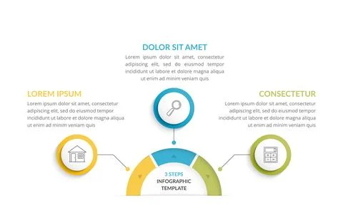 Process Infographics - 3 Steps Stock Illustration