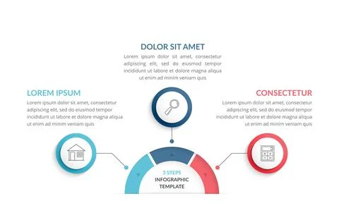 Process Infographics - 3 Steps Stock Illustration