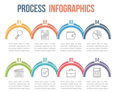 Process Infographics Stock Illustration