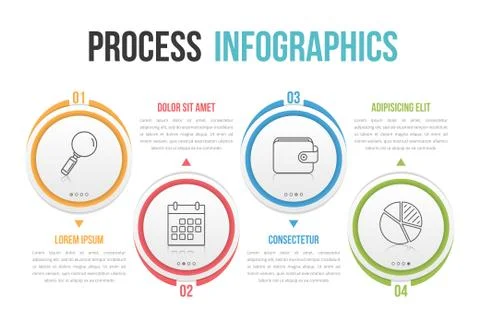 Process Infographics 스톡 일러스트