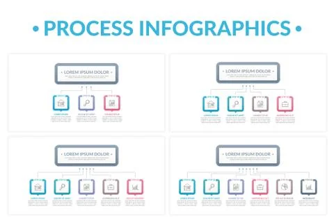 Process Infographics 스톡 일러스트