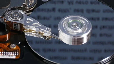 Process inside hard disk drive Stock Footage 70210212