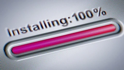 Process of Installing on the screen. Stock Footage 72559407