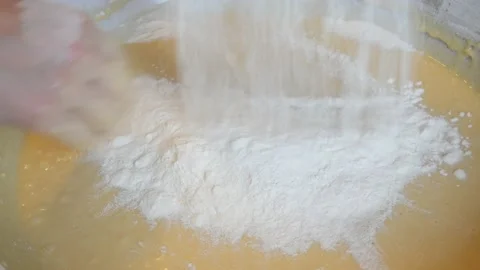The process of kneading bread dough at home manually,home baking 4k footage Stock Footage 185883418