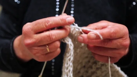 Process of knitting Stock Footage 79337729