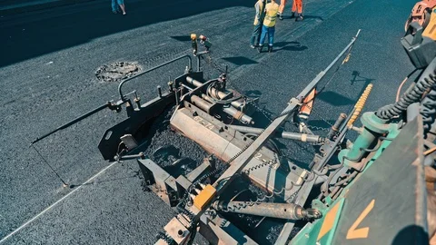 Process of laying asphalt Video stock 89766131