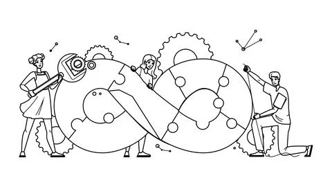 Process lean manufacturing vector Ilustração Stock