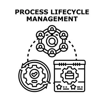 Process lifecycle management concept for business development Stock Illustration