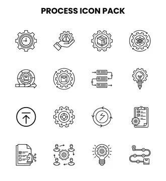Process Line Collection Icons Pack イラスト素材