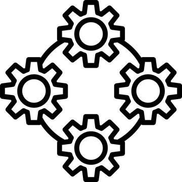 Process  Line Icon Design Stock Illustration