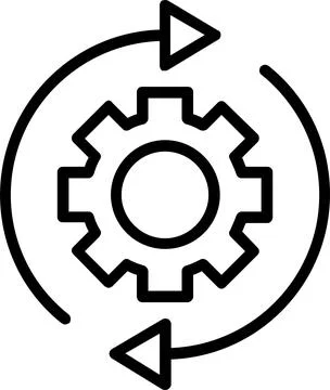 Process Line Icon Design Stock Illustration