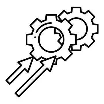 Process Line Icon Illustration