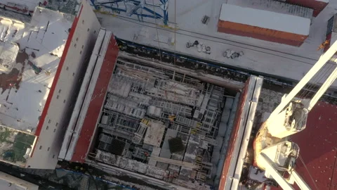 The process of loading a vessel. Stock Footage 155188999